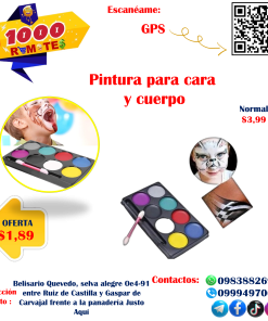 Set De 8 Pinturas Para El Rostro