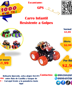 Carro Infantil Resistente a Golpes – ¡Liquidación Especial!