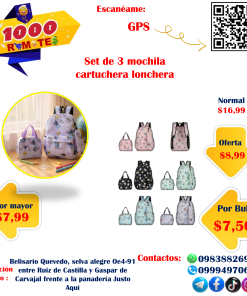 Mochila 3 en 1 hello Kitty