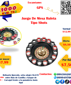 Juego De Mesa Ruleta Tipo Shots