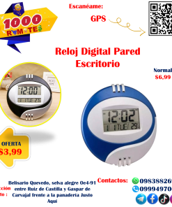 Reloj digital de pared