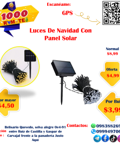 Luces LED Exteriores Con Panel Solar – ¡Liquidación Especial!
