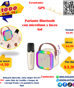Mini Parlante Bluetooth Con Micrófono Inalámbrico