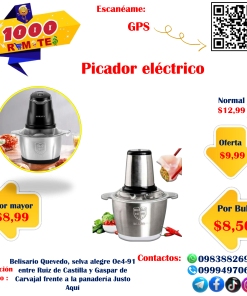Picadora eléctrica de alimentos 3 litros promoción