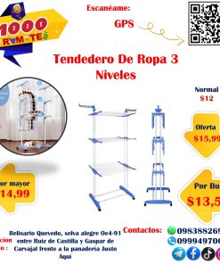 Tendedero De Ropa 3 Niveles