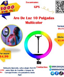 Aro De Luz 10 Pulgadas Multicolor