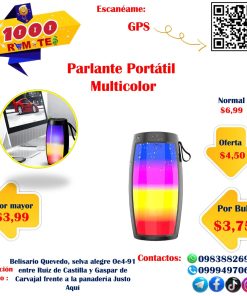 Parlante Portátil Multicolor