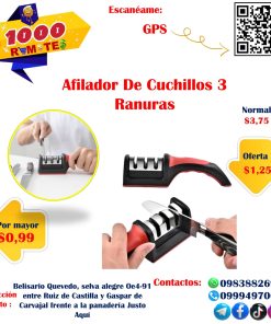 Afilador De Cuchillos 3 Ranuras