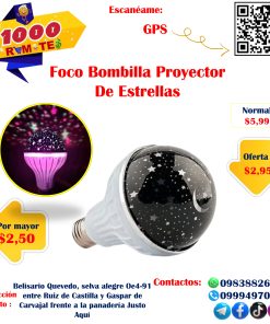 Foco Bombillo Proyector De Estrellas