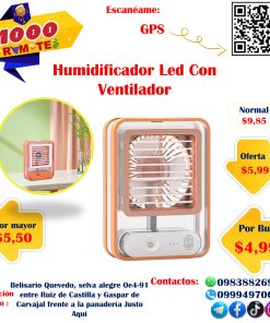 Humidificador Led Con Ventilador