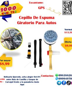 Cepillo De Espuma Giratorio Para Autos