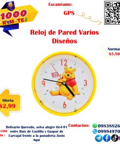 Reloj De Pared Varios Diseños