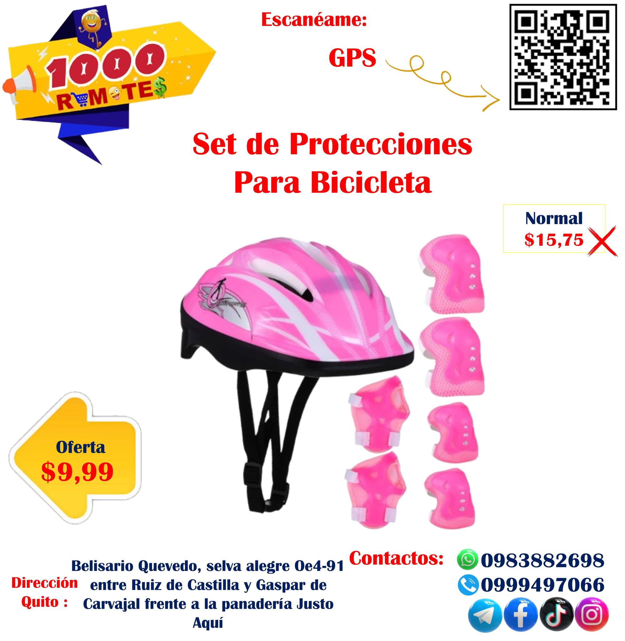 Set De Protecciones Para Bicicleta