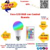 Foco Led RGB Con Control Remoto