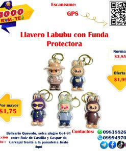 Llavero Labubu Con Funda Protectora