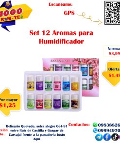 Set 12 Aromas Para Humidificador