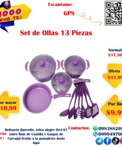Set De Ollas 13 Piezasvvv