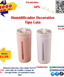 Humidificador Decorativo Tipo Lata
